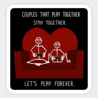 Couples That Play Together Illustration Sticker